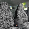 Stripe White Tiger Print Pattern Car Seat Covers-grizzshop