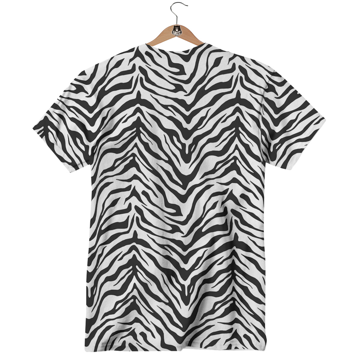 Stripe White Tiger Print Pattern T-Shirt-grizzshop