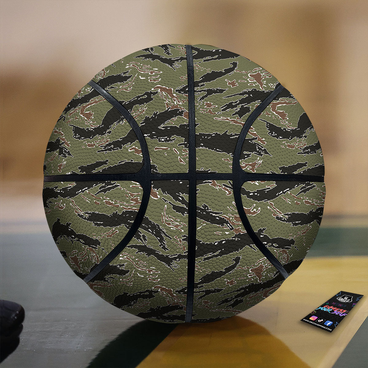 Stripe Camouflage Military Tiger Print Basketball