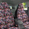 Striped Aloha Skull Print Pattern Car Seat Covers-grizzshop