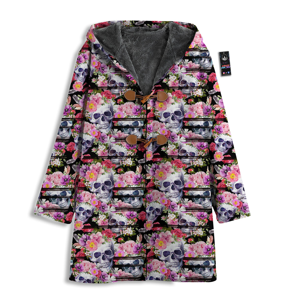 Striped Aloha Skull Print Pattern Men's Windbreaker Jacket-grizzshop