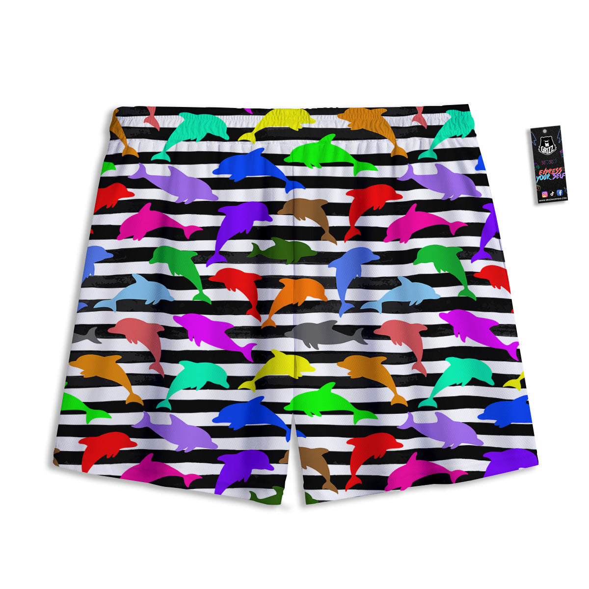 Tattersall Grey Print Pattern Mesh Shorts