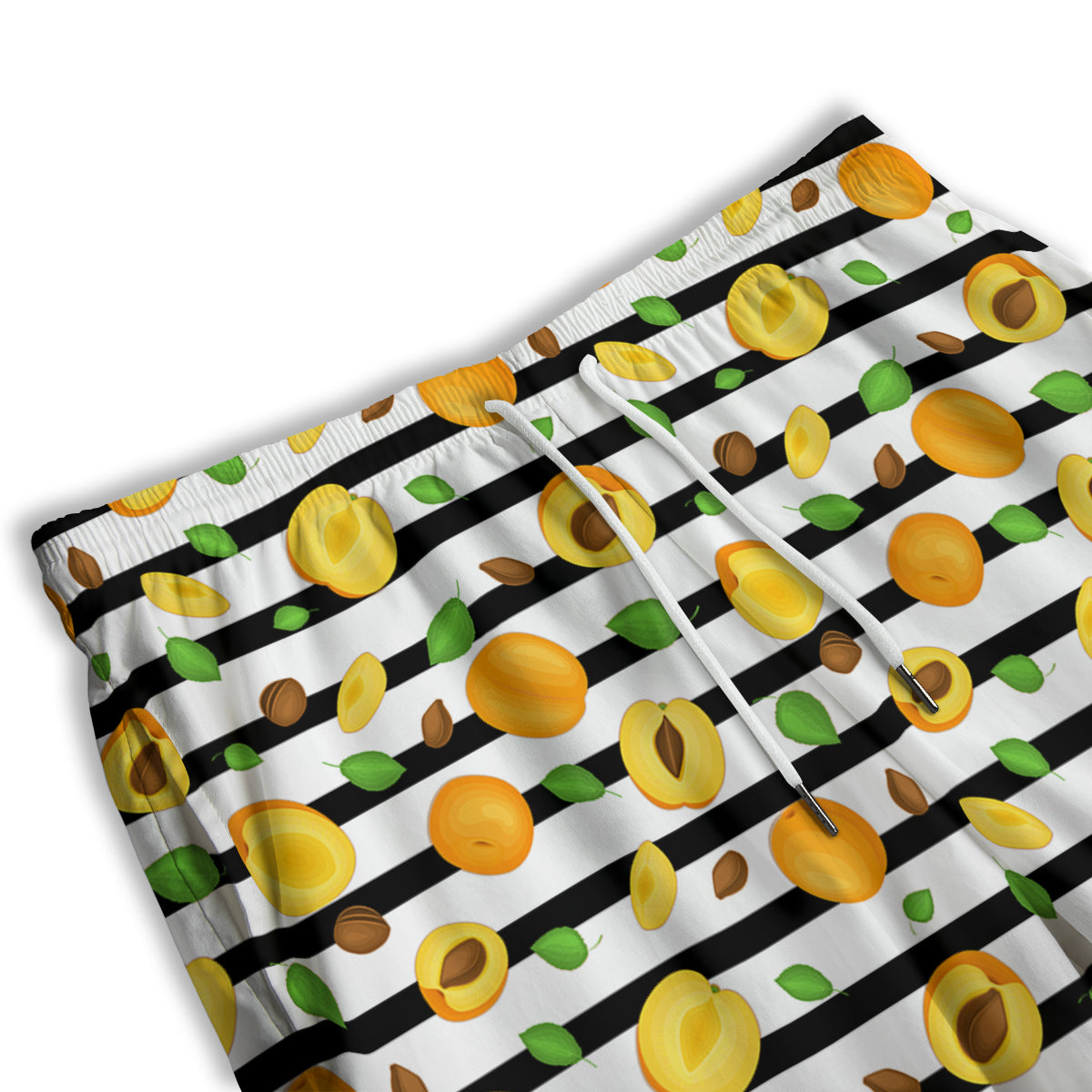Striped Apricot Print Pattern Men's Athletic Shorts