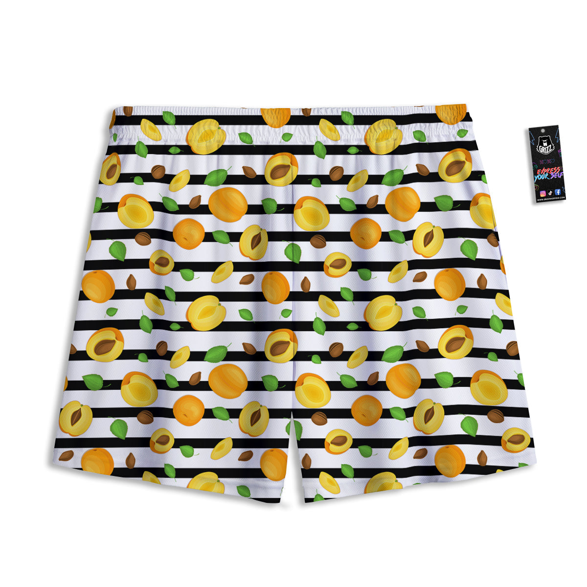 Square Dot Geometric Print Pattern Mesh Shorts