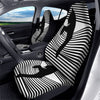 Striped Black Cat Print Car Seat Covers-grizzshop