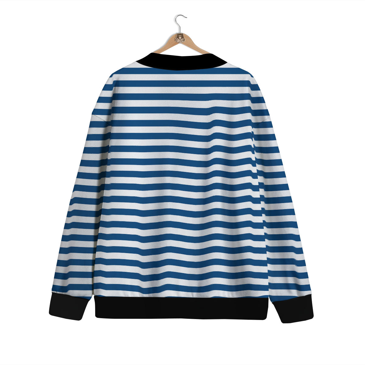 Striped Blue Print Pattern Cardigan-grizzshop
