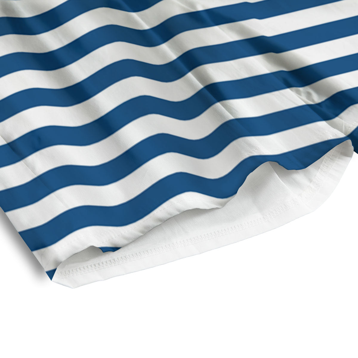 Striped Blue Print Pattern Men's Athletic Shorts