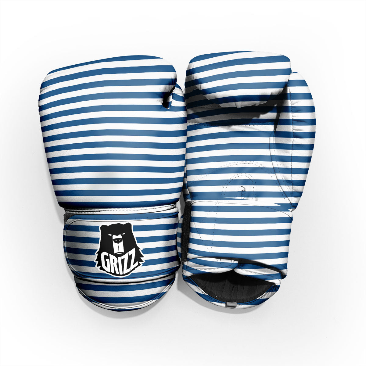 Striped Blue Print Pattern Pro Boxing Glove