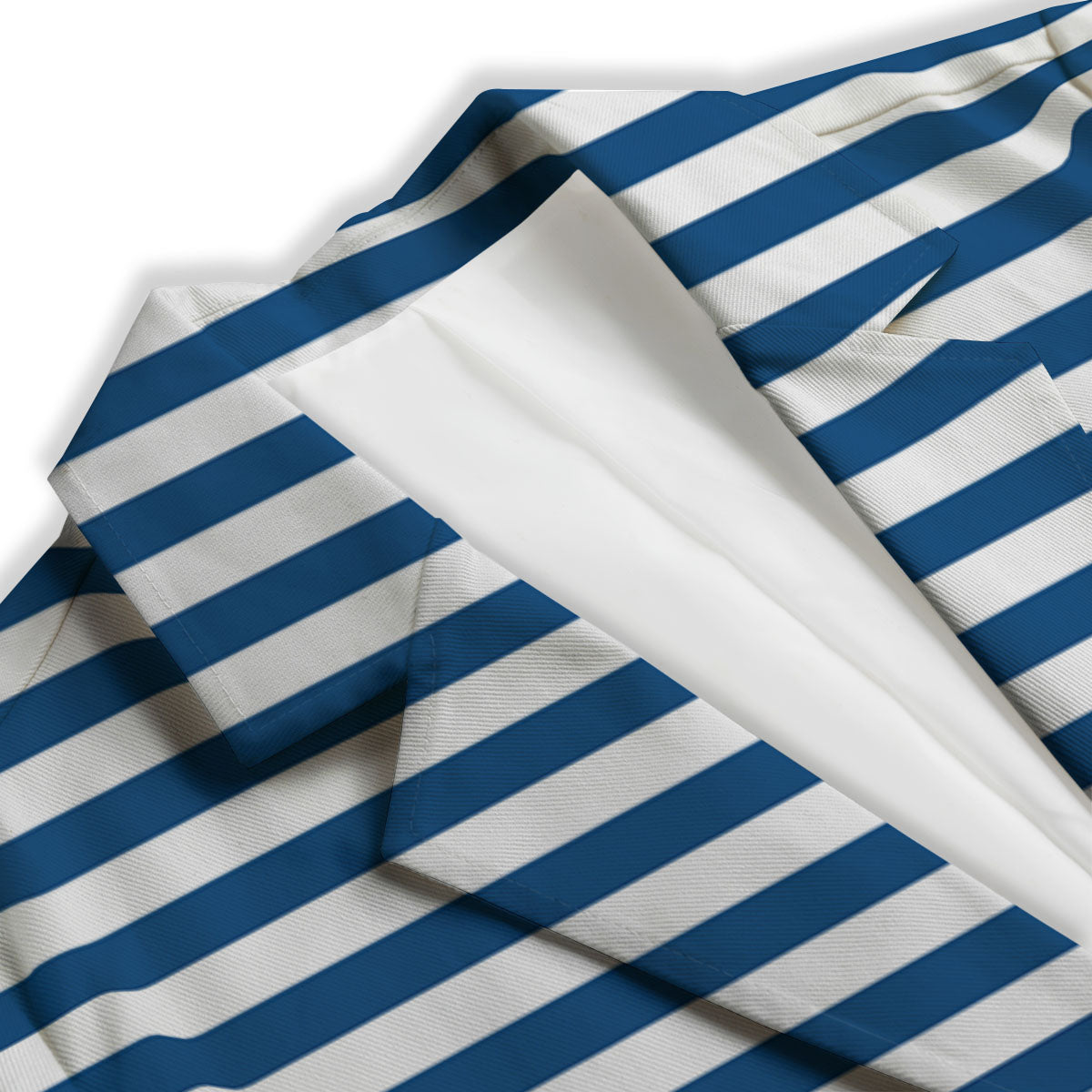 Striped Blue Print Pattern Women's Blazer-grizzshop