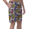 Striped Butterfly Print Men's Shorts-grizzshop