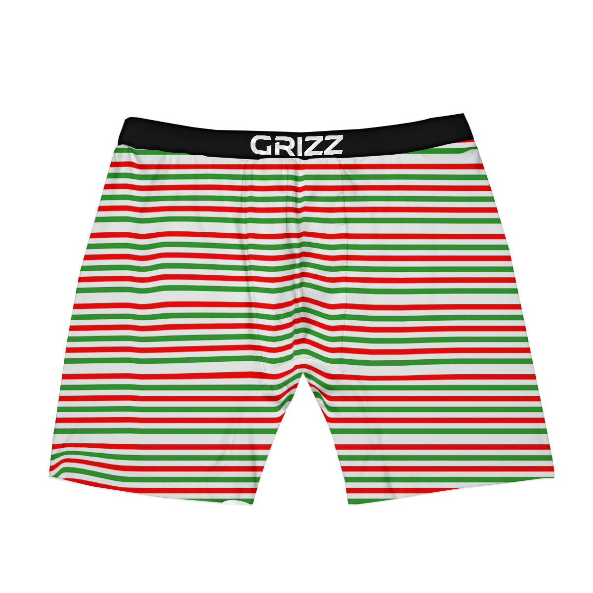 Striped Candy Cane Print Pattern Boxer Briefs-grizzshop