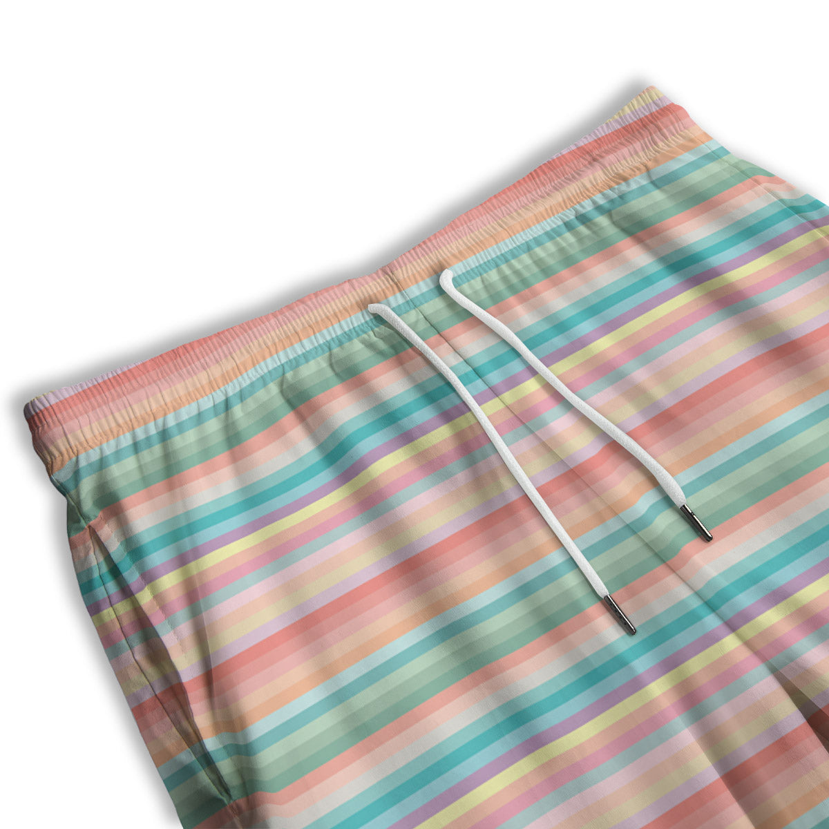Striped Colorful Print Pattern Men's Athletic Shorts