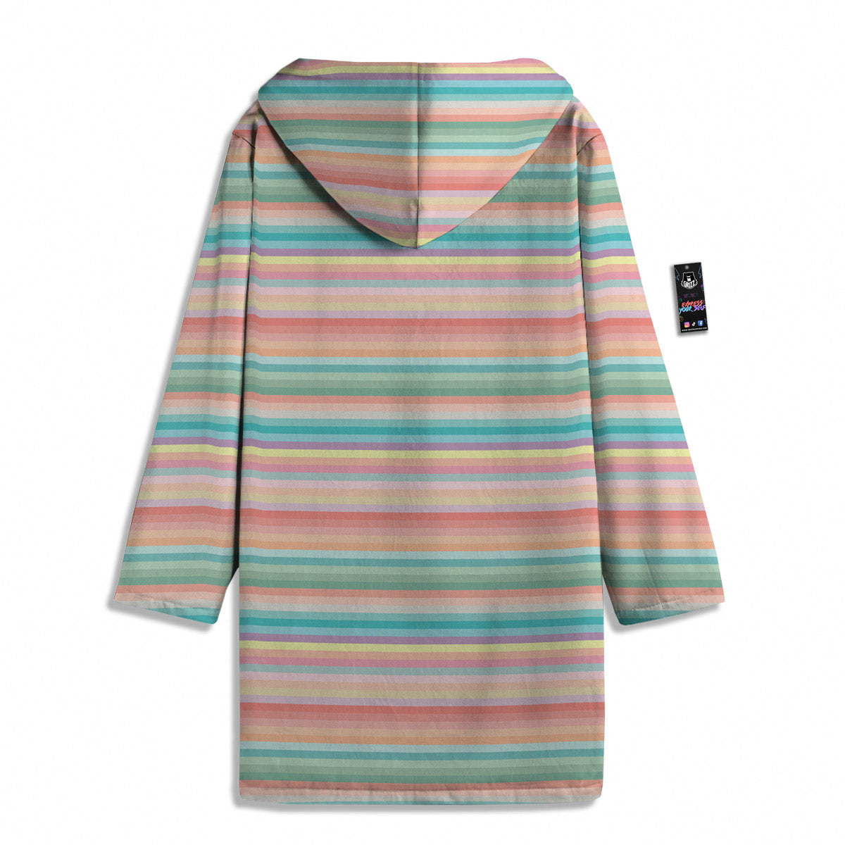 Striped Colorful Print Pattern Men's Windbreaker Jacket-grizzshop