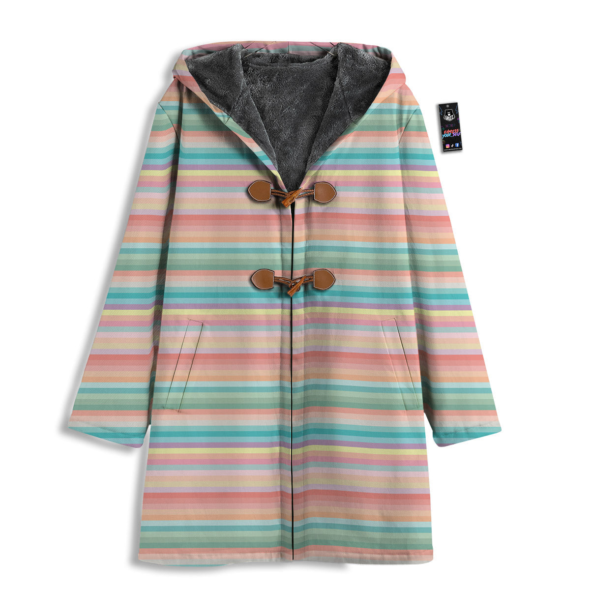 Striped Colorful Print Pattern Men's Windbreaker Jacket-grizzshop