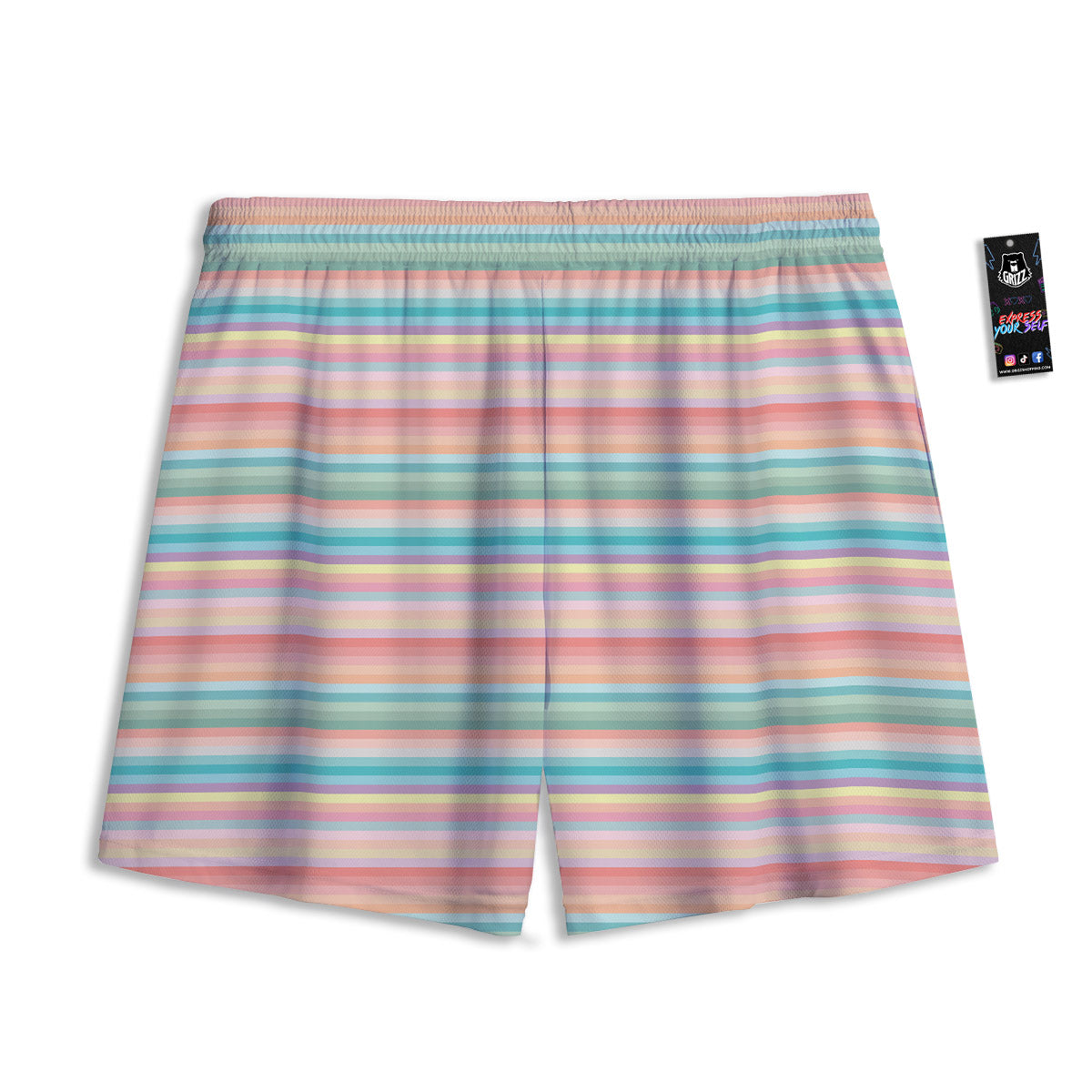 Snowman Cute Print Mesh Shorts