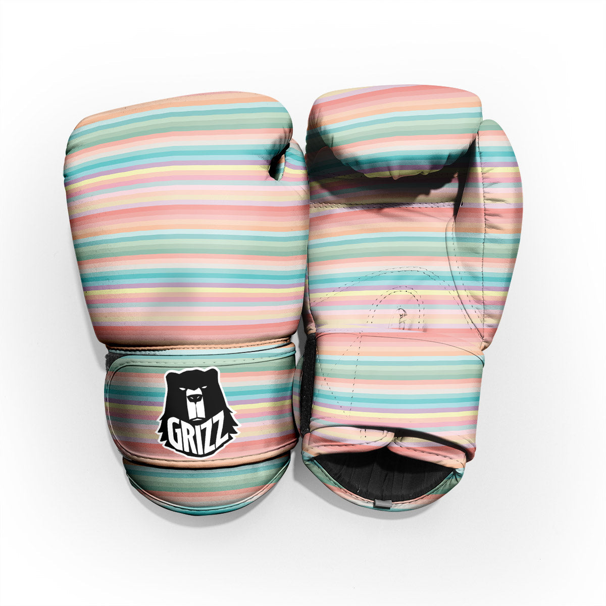 Striped Colorful Print Pattern Pro Boxing Glove
