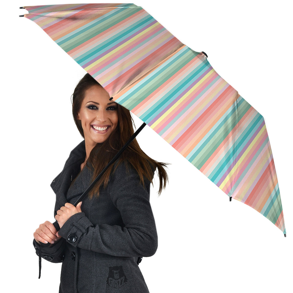 Striped Colorful Print Pattern Umbrella-grizzshop