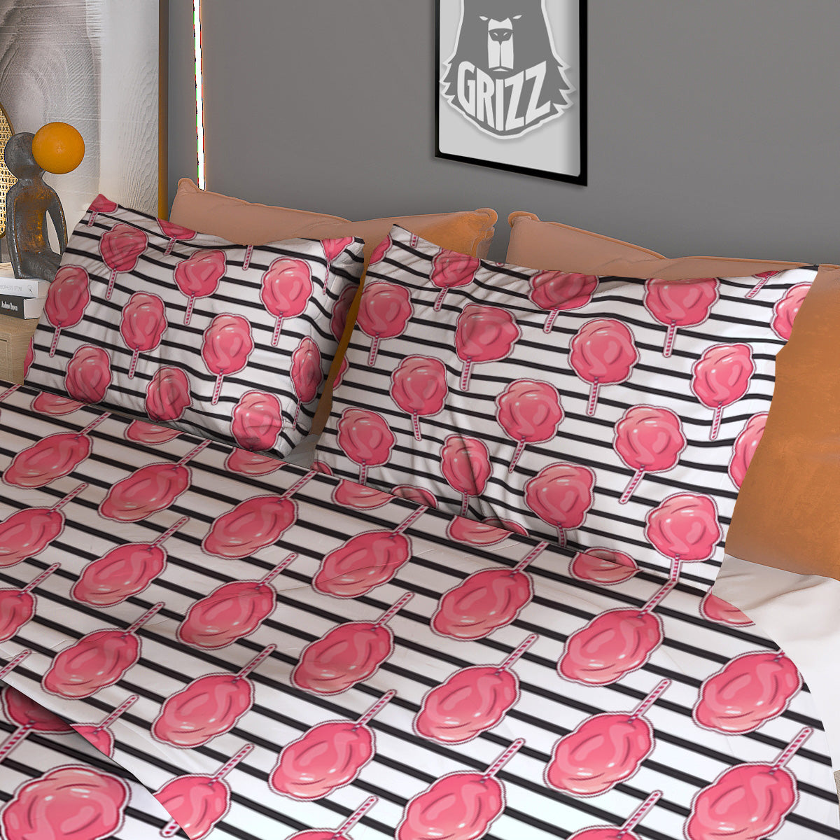 Snowman Cute Print Pattern Duvet Cover Bedding Set
