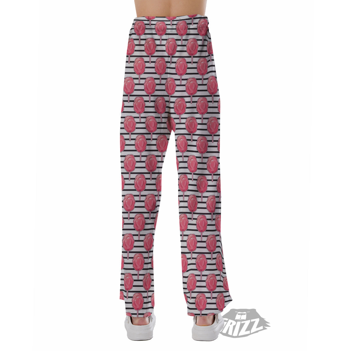 Striped Cotton Candy Print Pattern Pajama Pants-grizzshop
