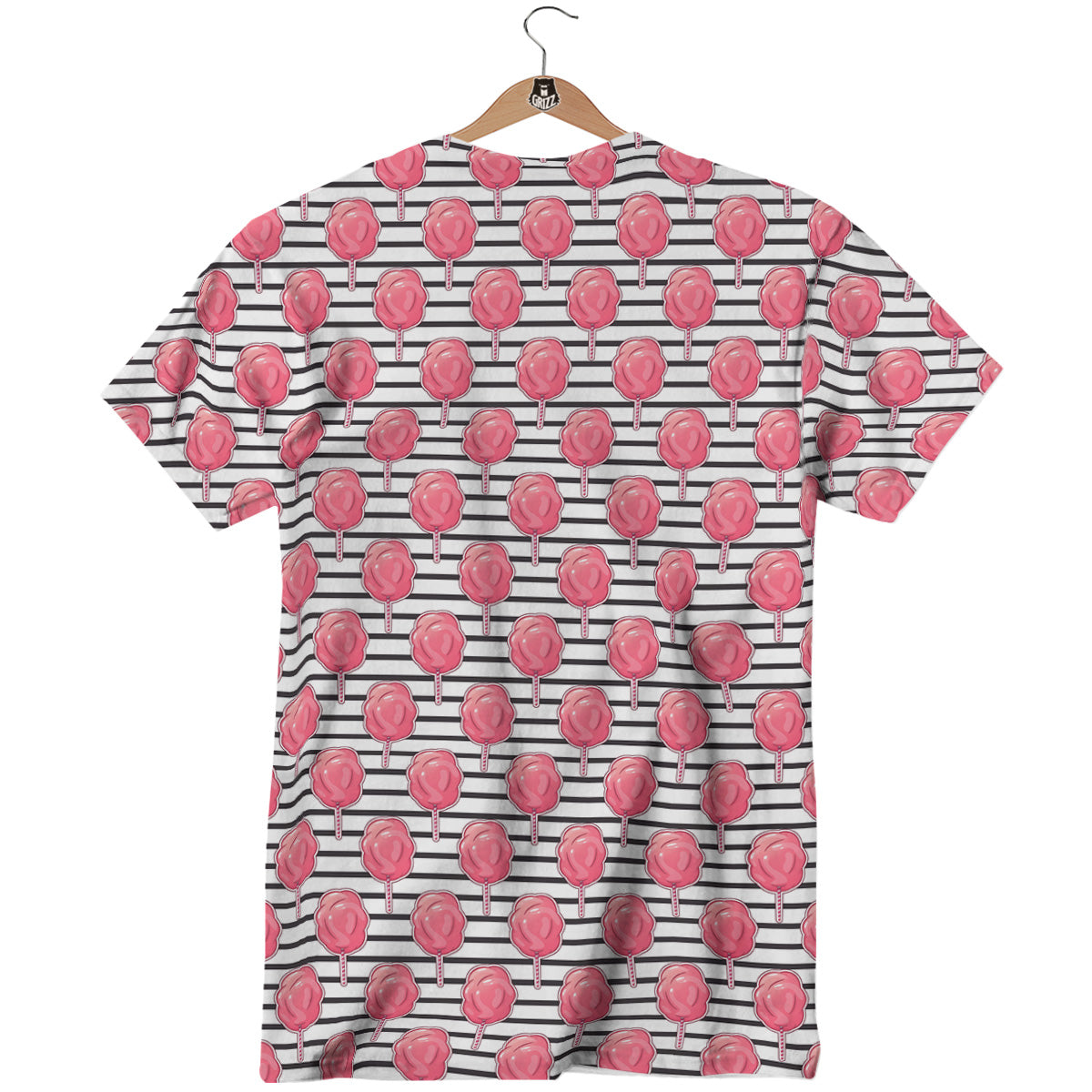 Striped Cotton Candy Print Pattern T-Shirt-grizzshop