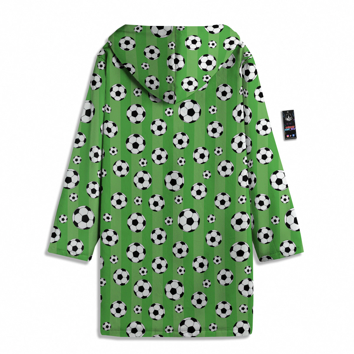 Striped Green Football Print Pattern Men's Windbreaker Jacket-grizzshop