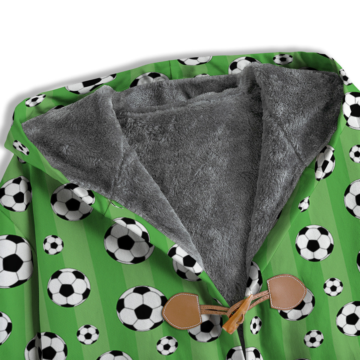 Striped Green Football Print Pattern Men's Windbreaker Jacket-grizzshop