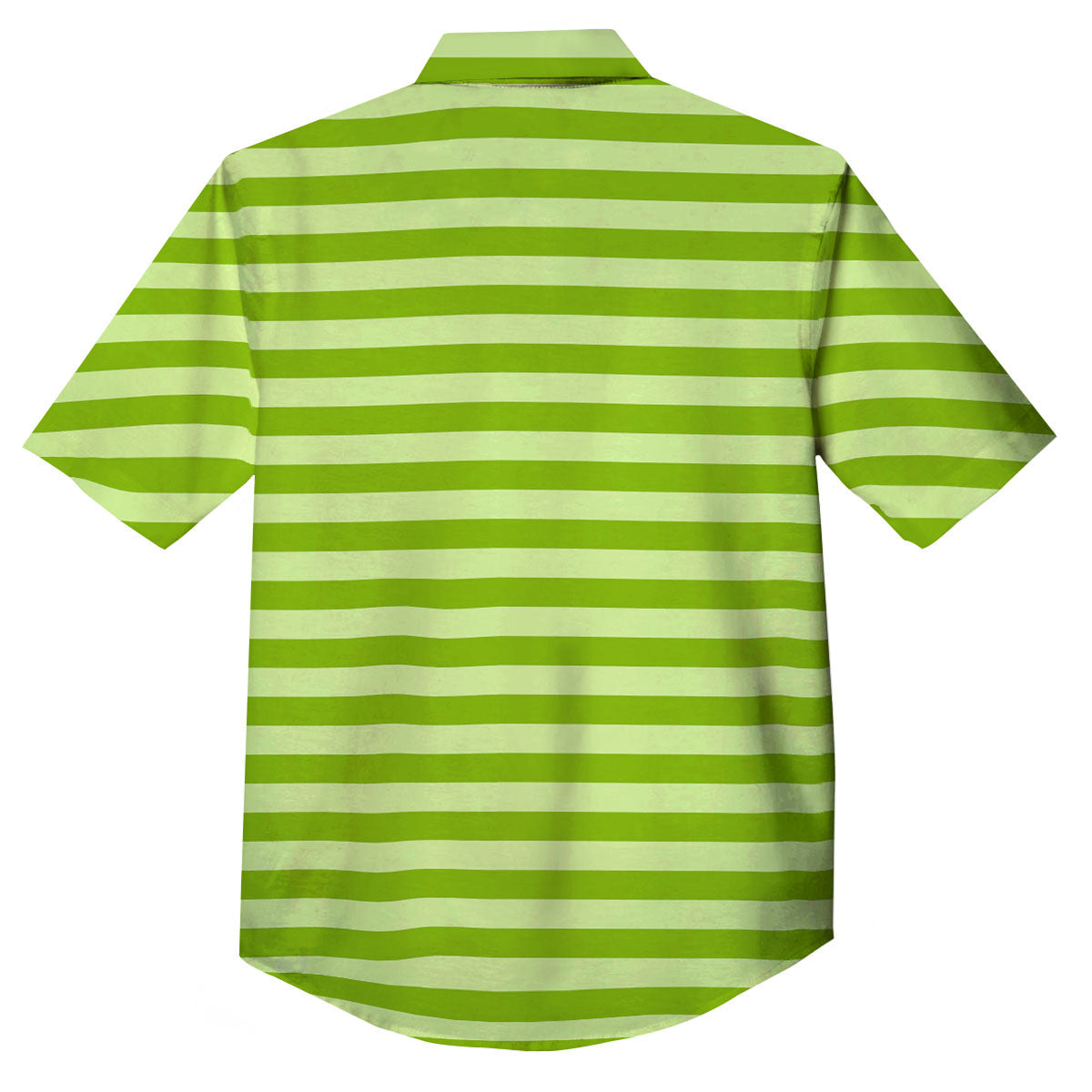Striped Green Print Pattern Button Up Shirt-grizzshop