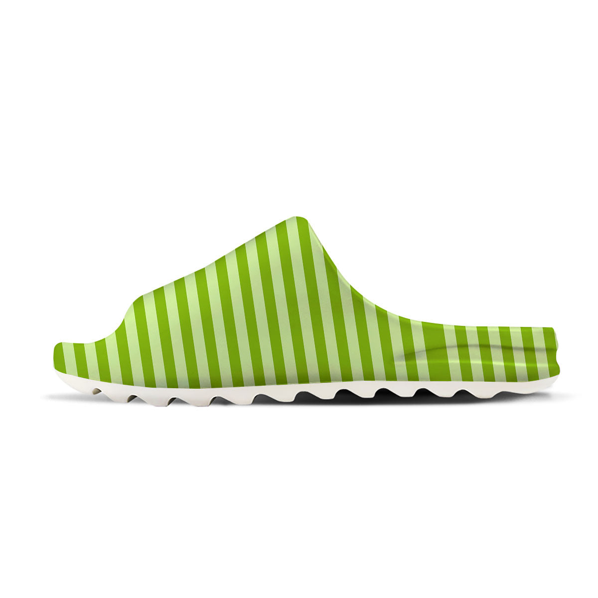 Striped Green Print Pattern Sandals-grizzshop