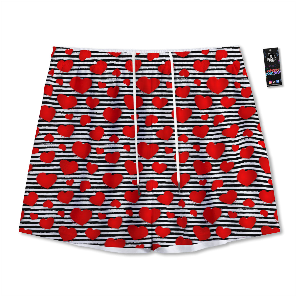 St. Patrick's Day Four Leaf Clover Print Mesh Shorts