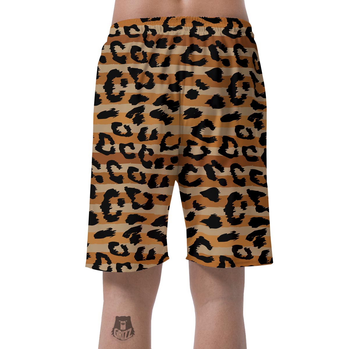 Striped Leopard Men's Shorts-grizzshop