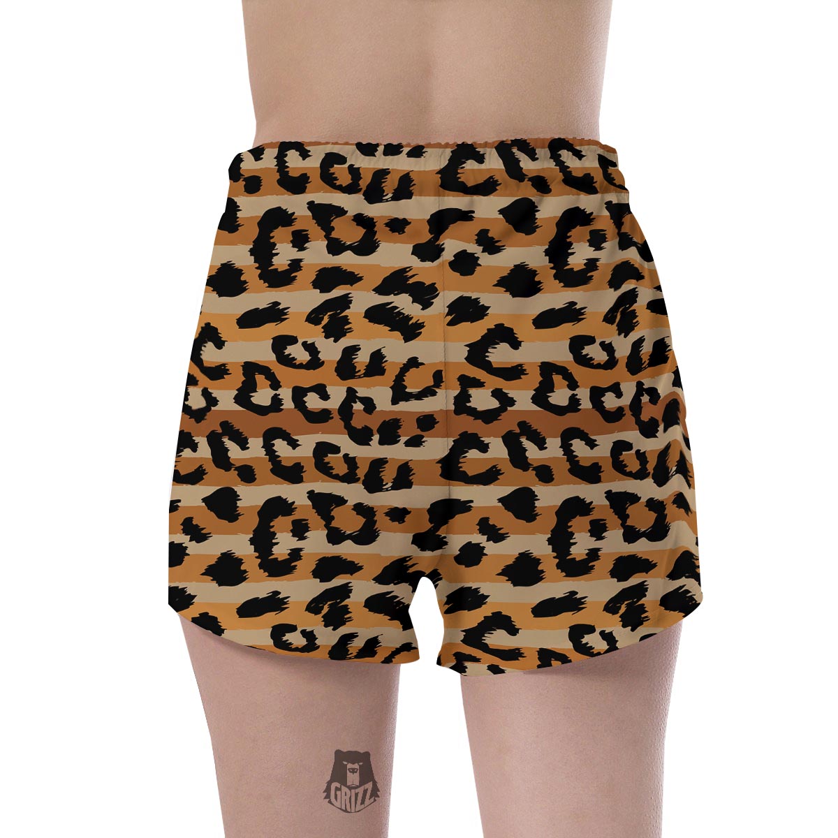 Striped Leopard Women's Shorts-grizzshop