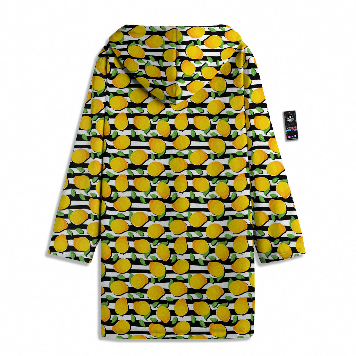 Striped Mango Fruit Print Pattern Men's Windbreaker Jacket-grizzshop