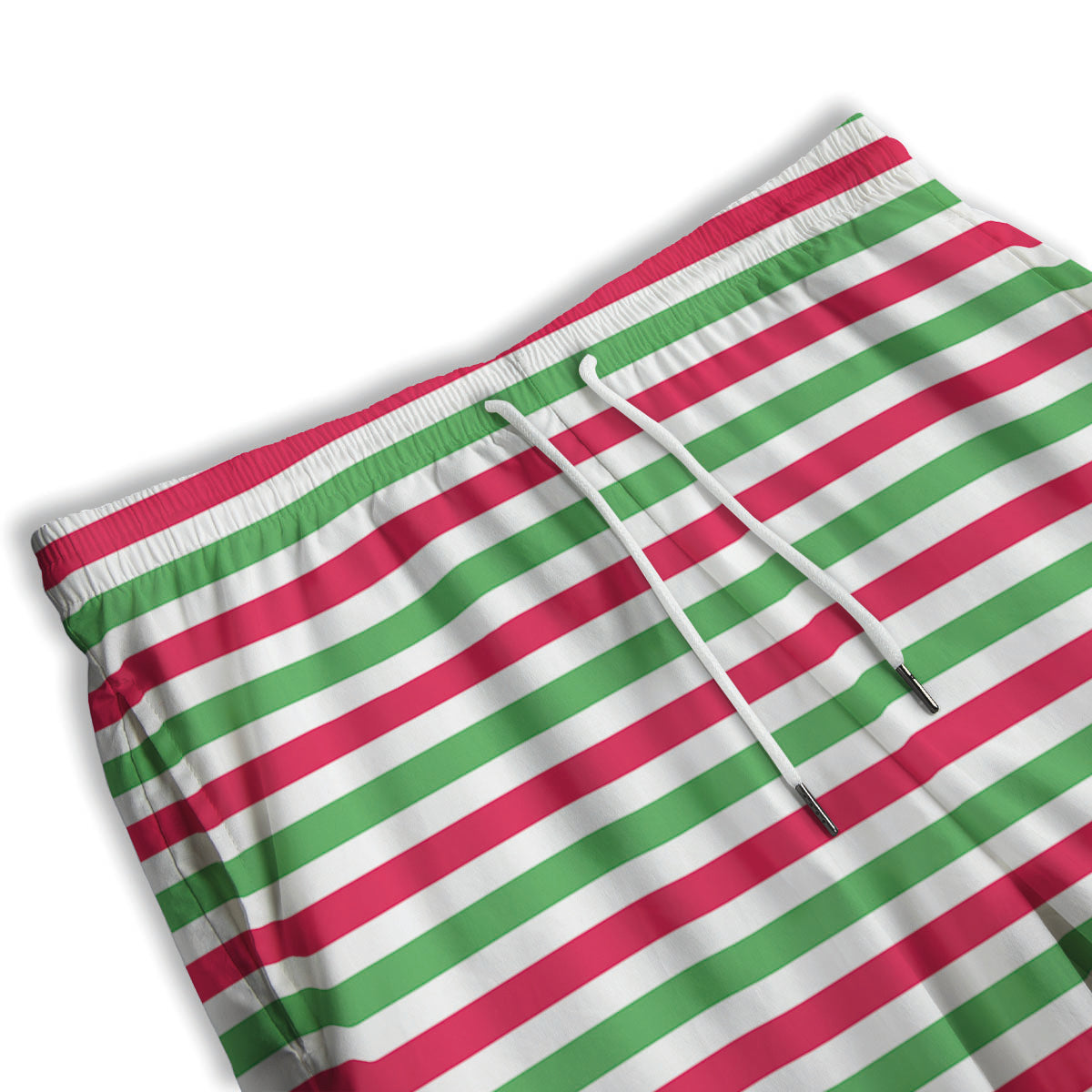 Striped Merry Christmas Print Pattern Men's Athletic Shorts