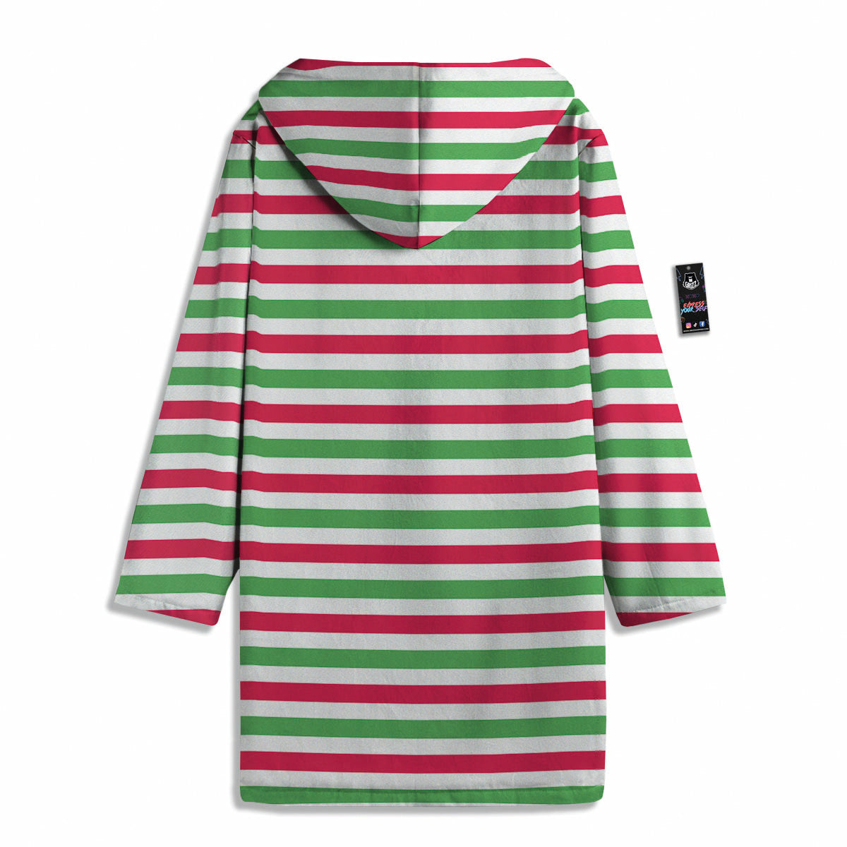 Striped Merry Christmas Print Pattern Men's Windbreaker Jacket-grizzshop