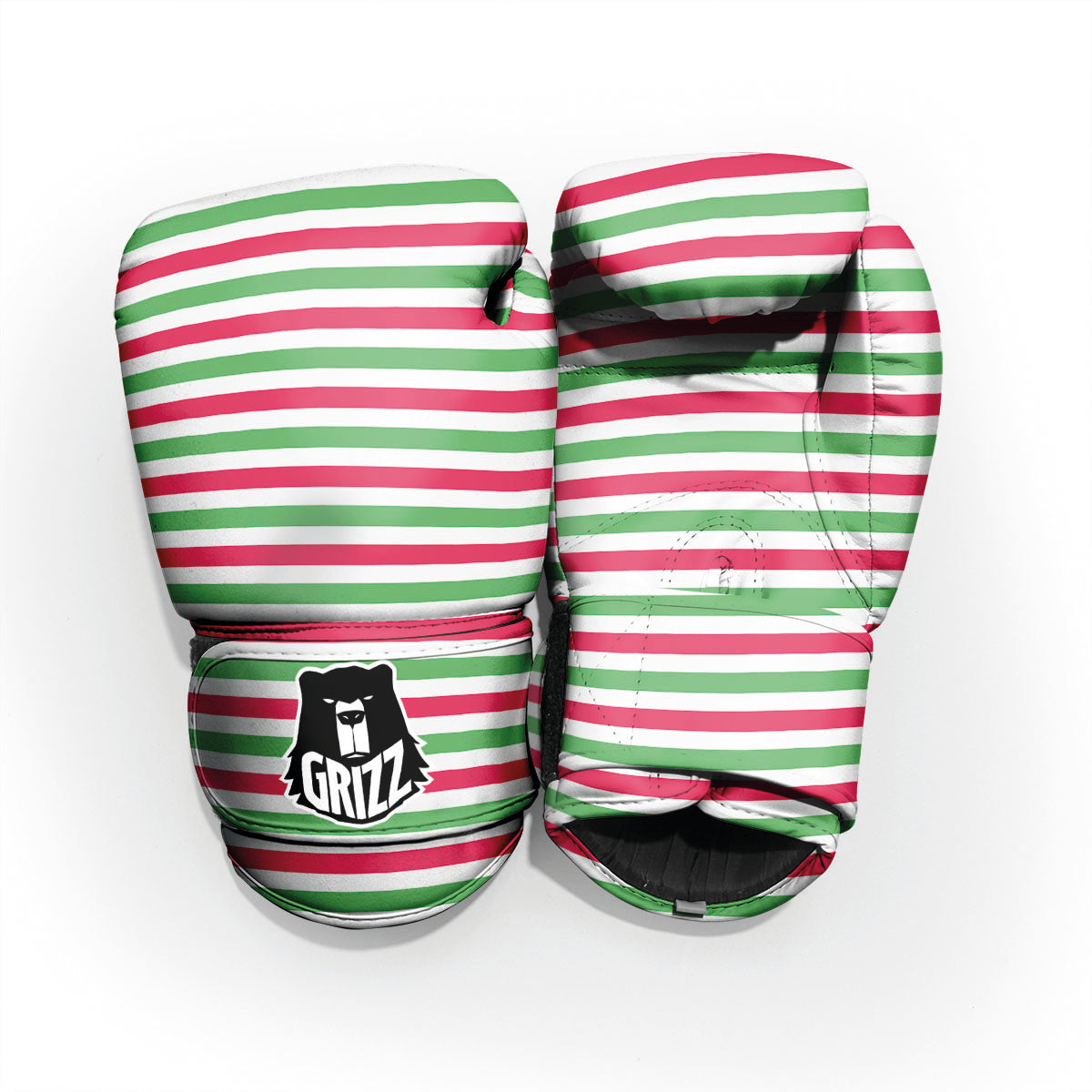 Striped Merry Christmas Print Pattern Pro Boxing Glove