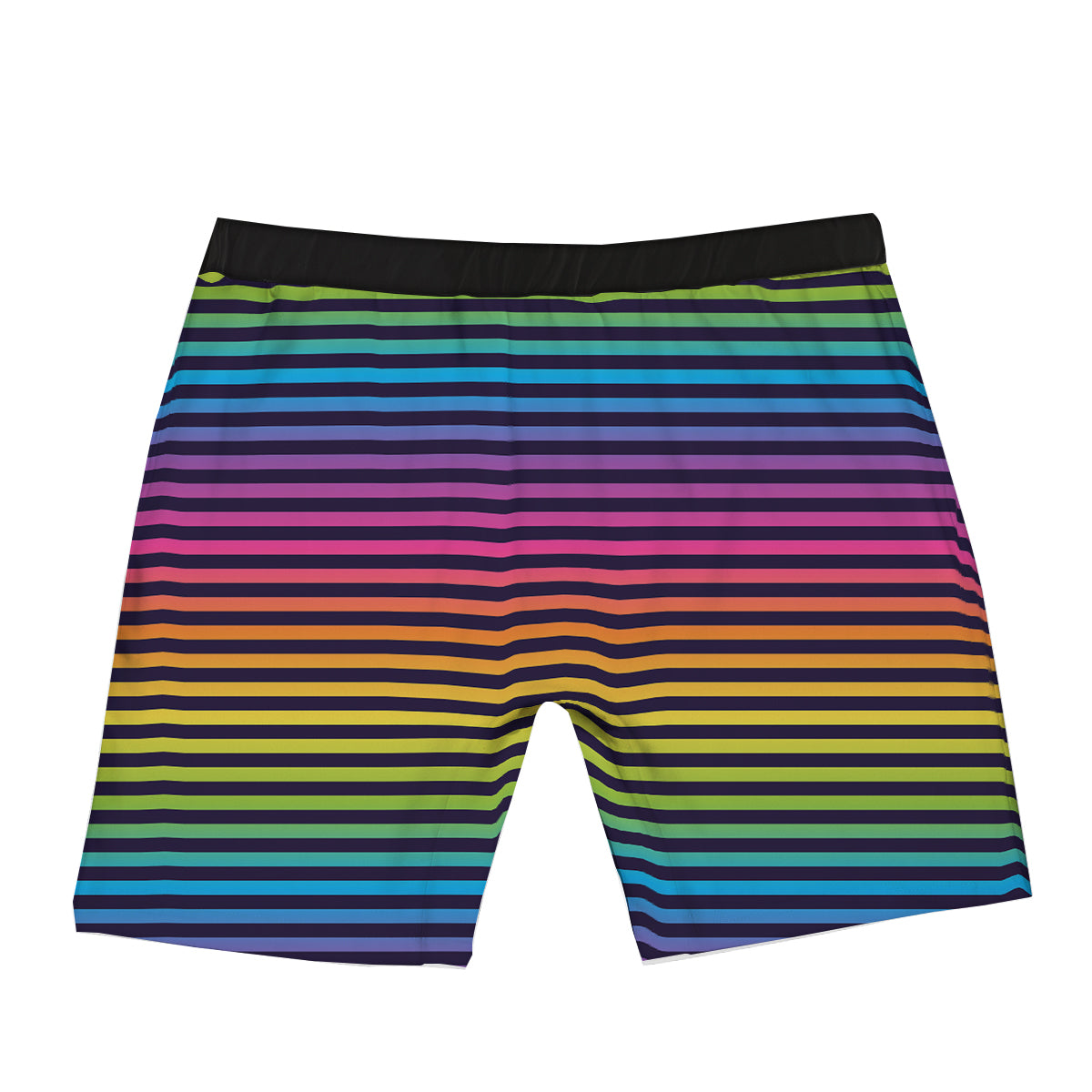 Striped Neon Rainbow Print Boxer Briefs-grizzshop