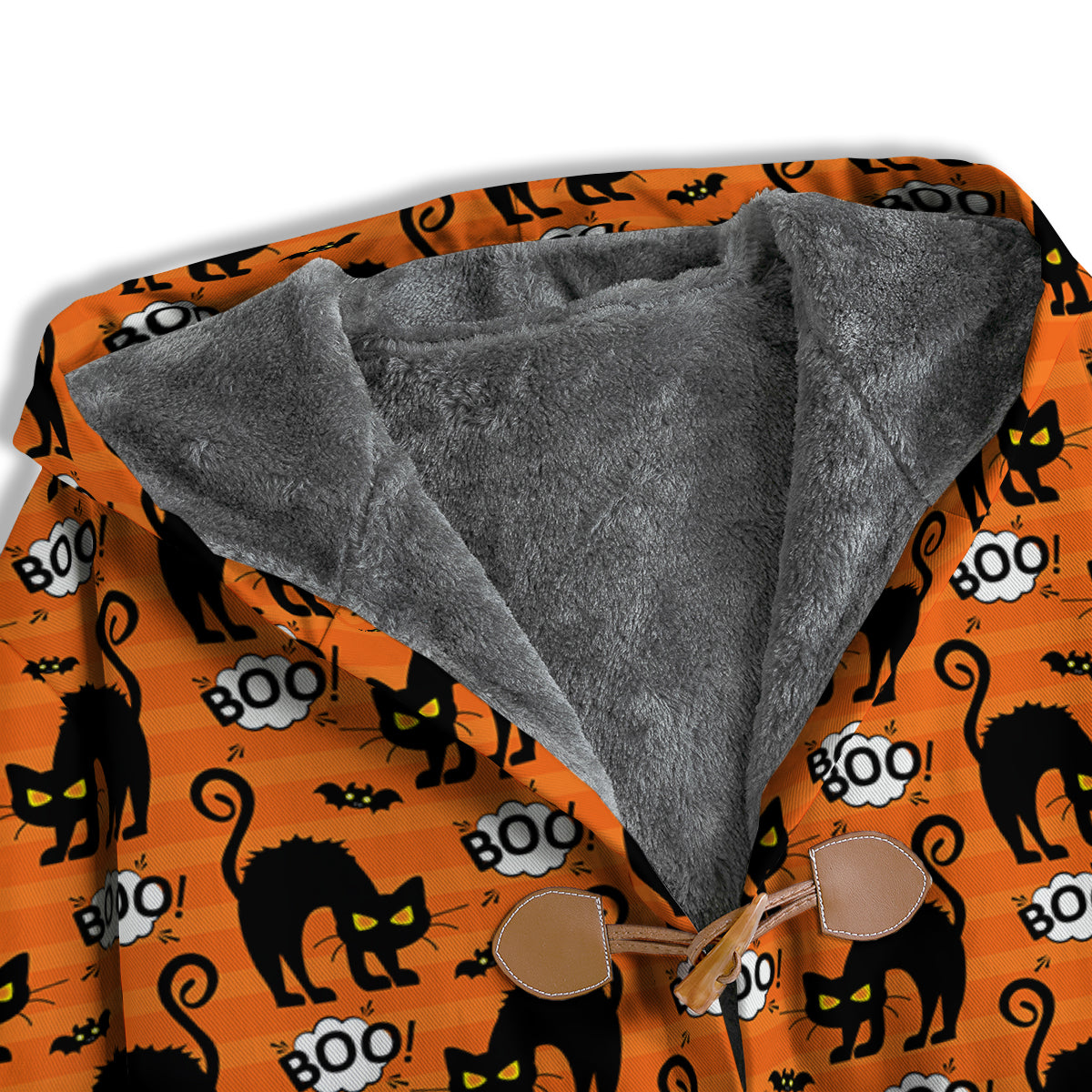 Striped Orange Black Cat Angry Print Pattern Men's Windbreaker Jacket-grizzshop