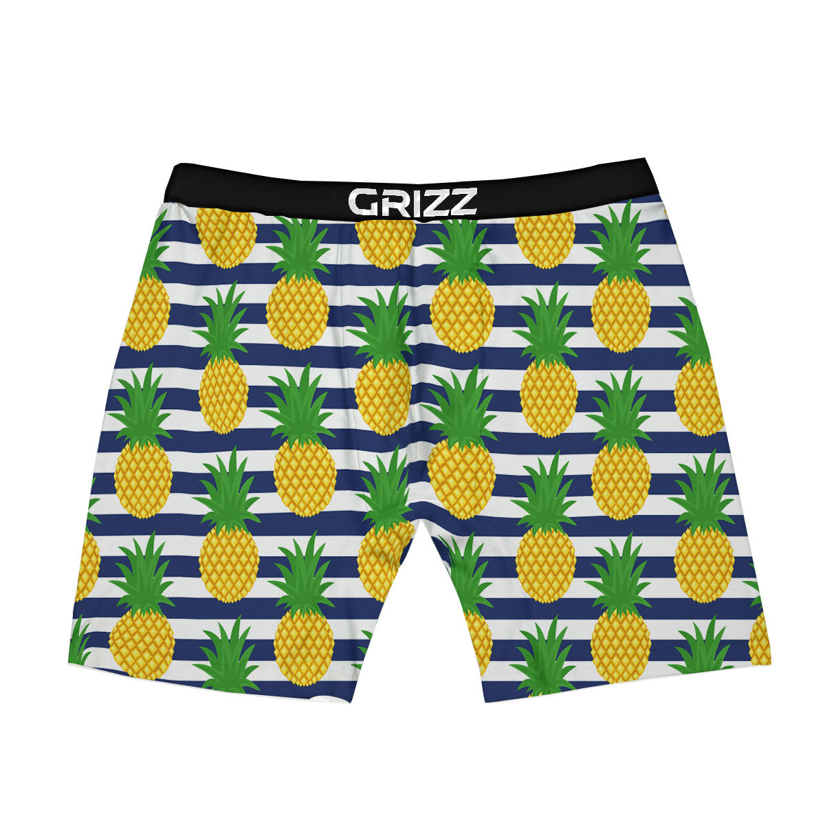 Striped Pineapple Print Pattern Boxer Briefs-grizzshop