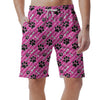 Striped Pink Paw Men's Shorts-grizzshop