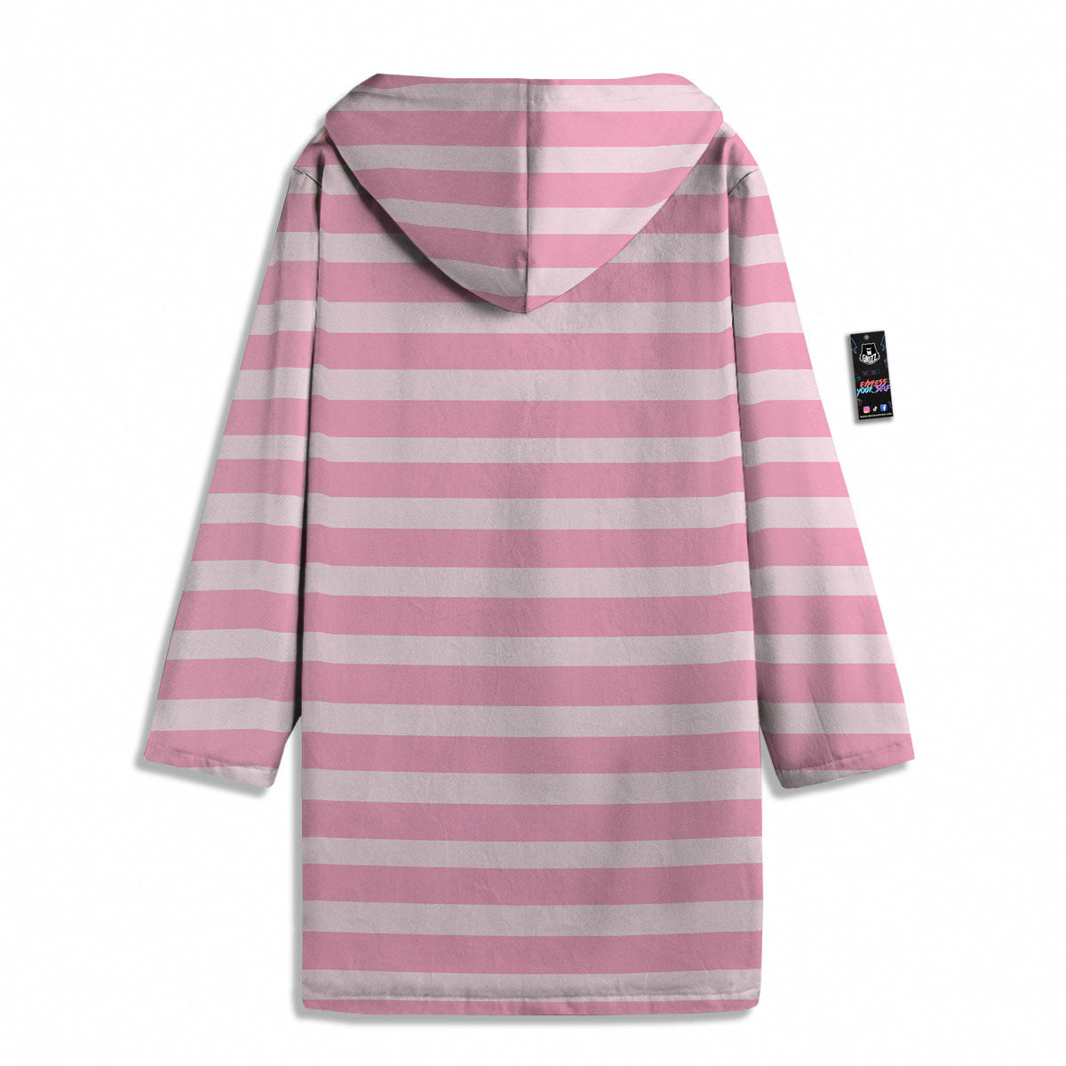 Striped Pink Print Pattern Men's Windbreaker Jacket-grizzshop