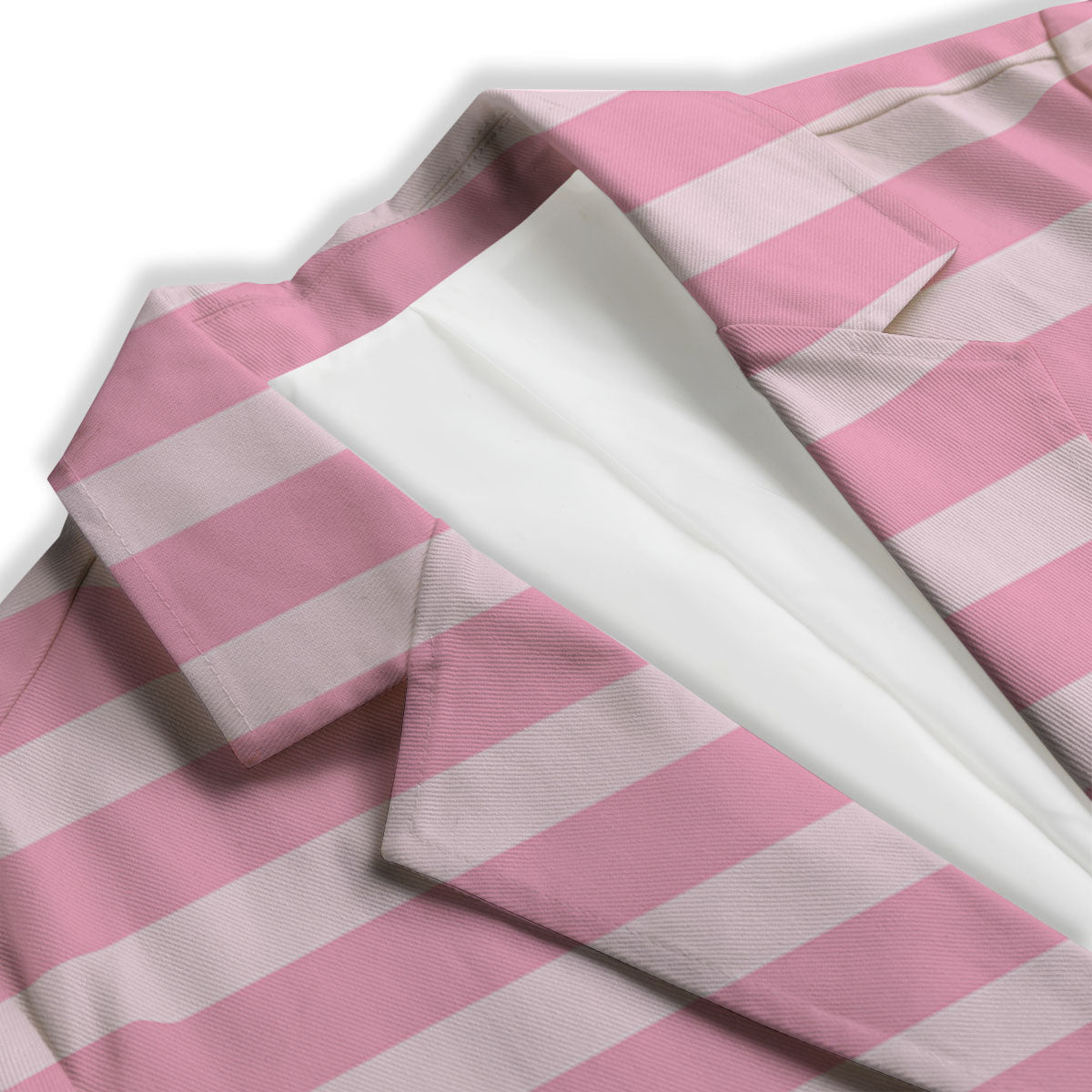 Striped Pink Print Pattern Women's Blazer-grizzshop