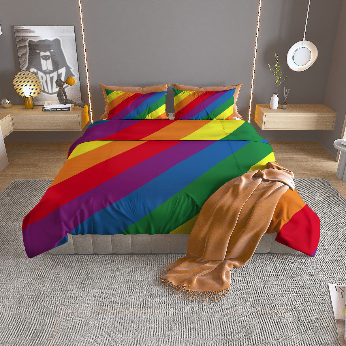 Sweet Gummy Print Pattern Duvet Cover Bedding Set