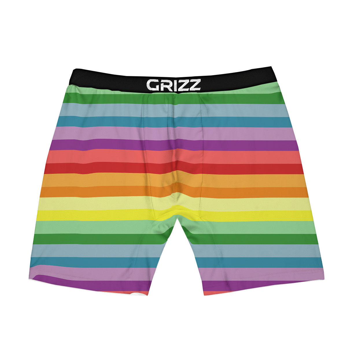 Striped Rainbow Print Pattern Boxer Briefs-grizzshop