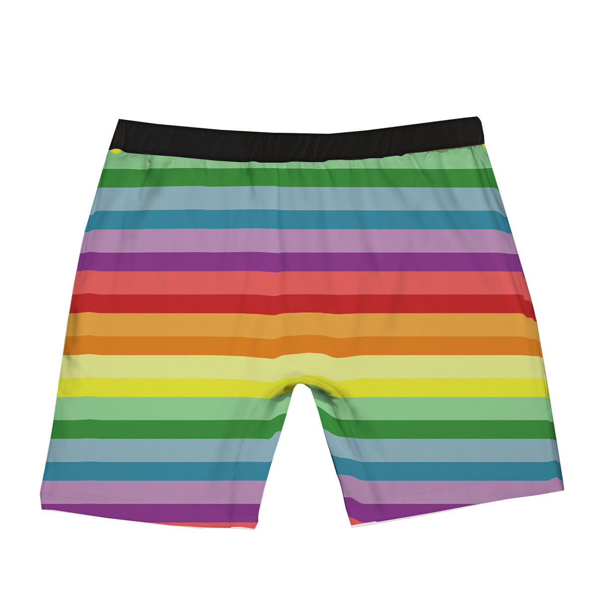Striped Rainbow Print Pattern Boxer Briefs-grizzshop