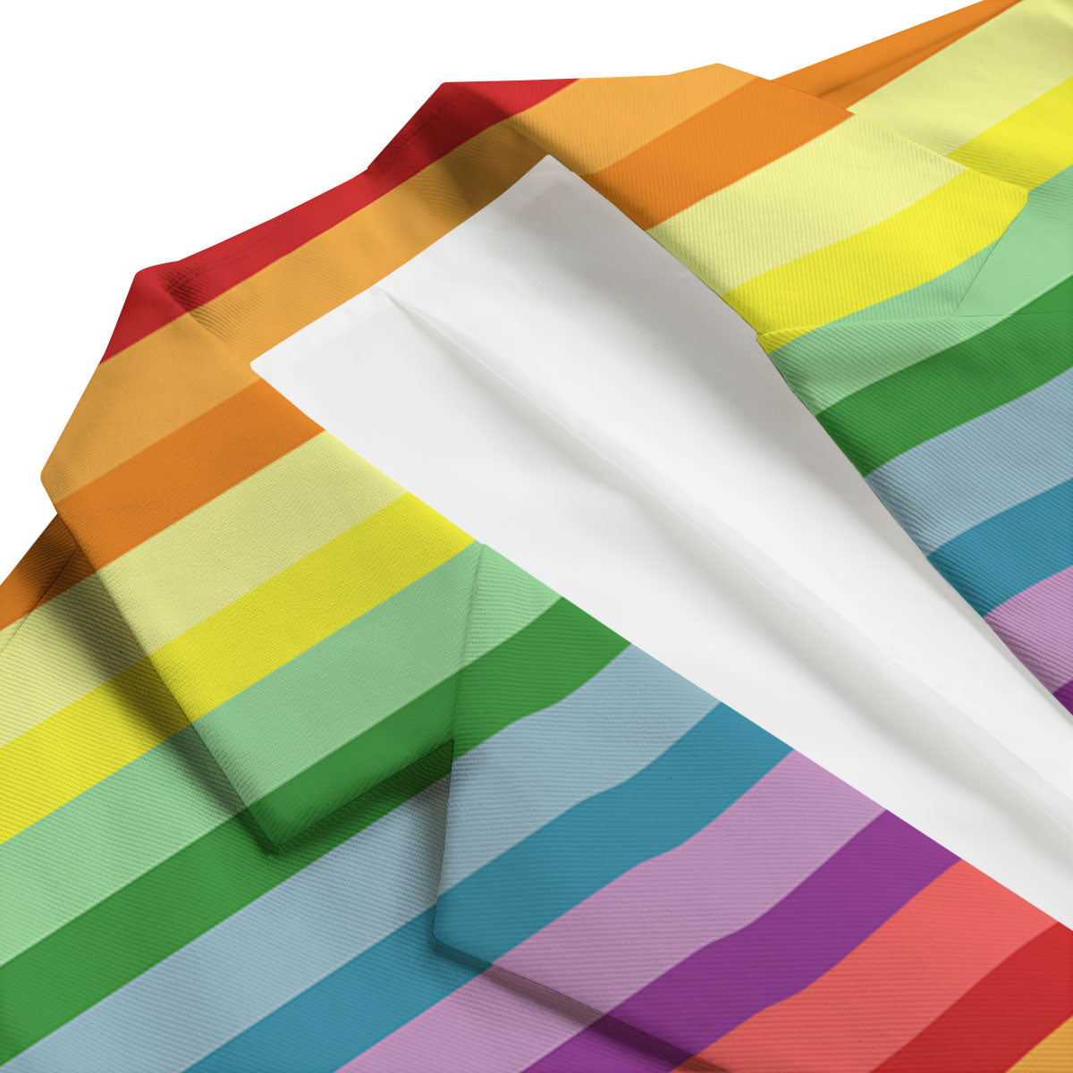 Striped Rainbow Print Pattern Men's Blazer-grizzshop