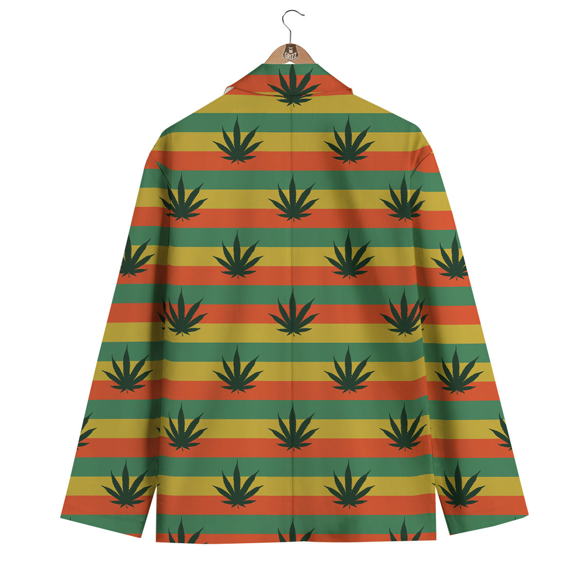 Striped Rasta Print Pattern Men's Blazer-grizzshop