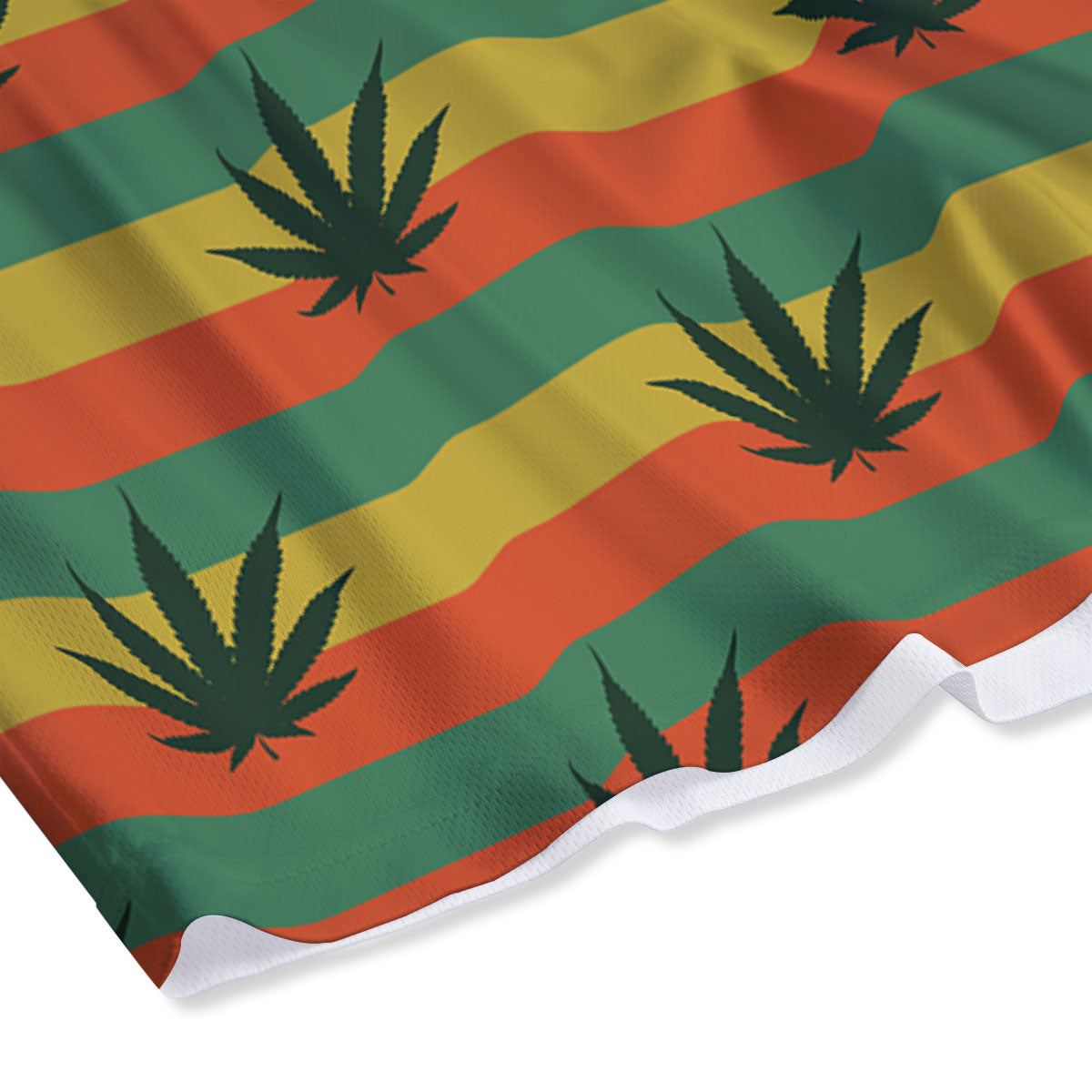 Striped Rasta Print Pattern Mesh Shorts
