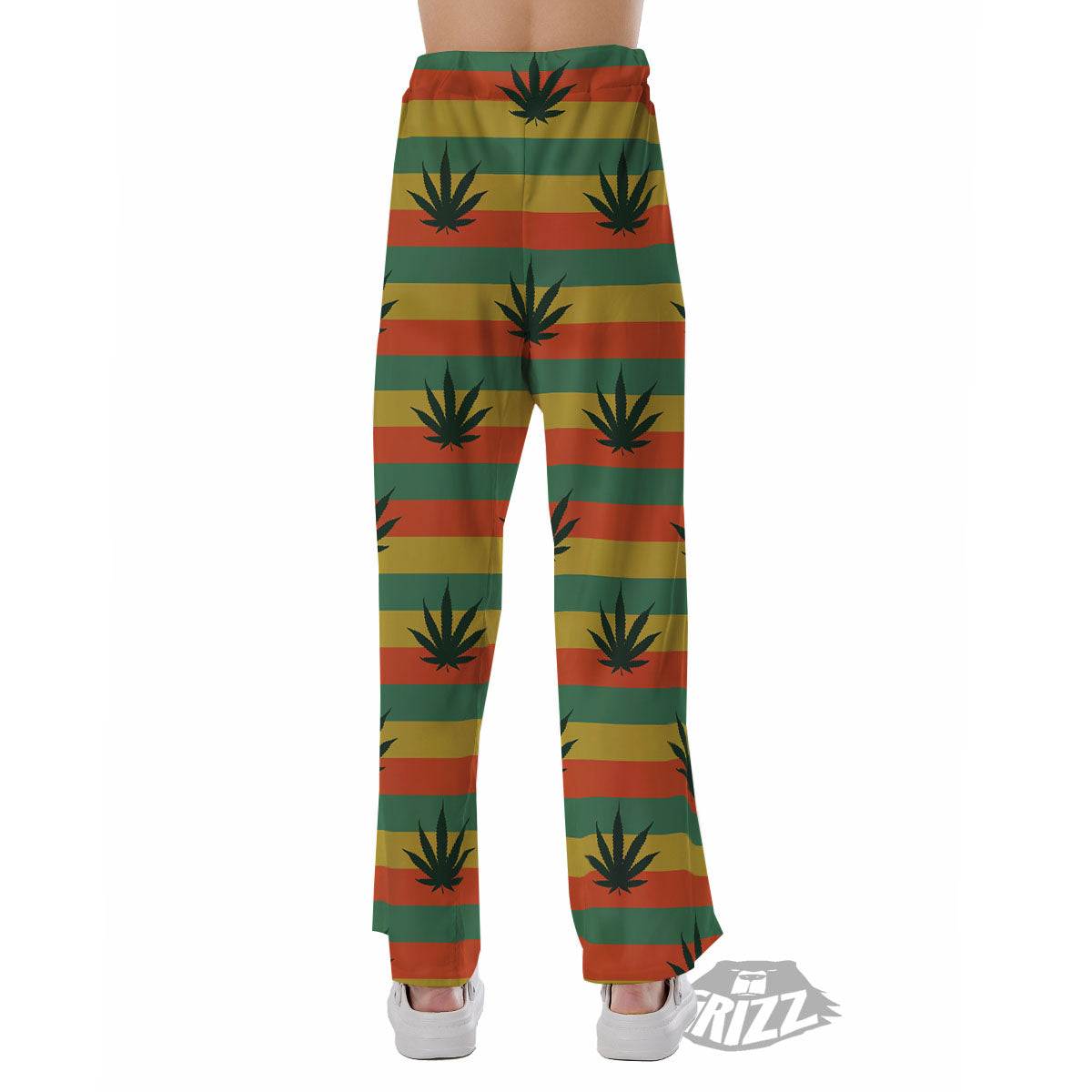 Striped Rasta Print Pattern Pajama Pants-grizzshop