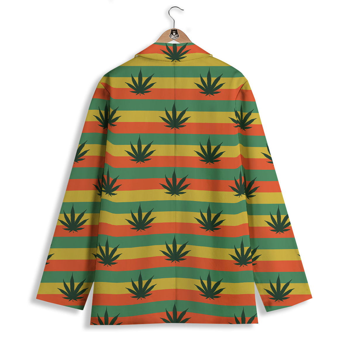 Striped Rasta Print Pattern Women's Blazer-grizzshop