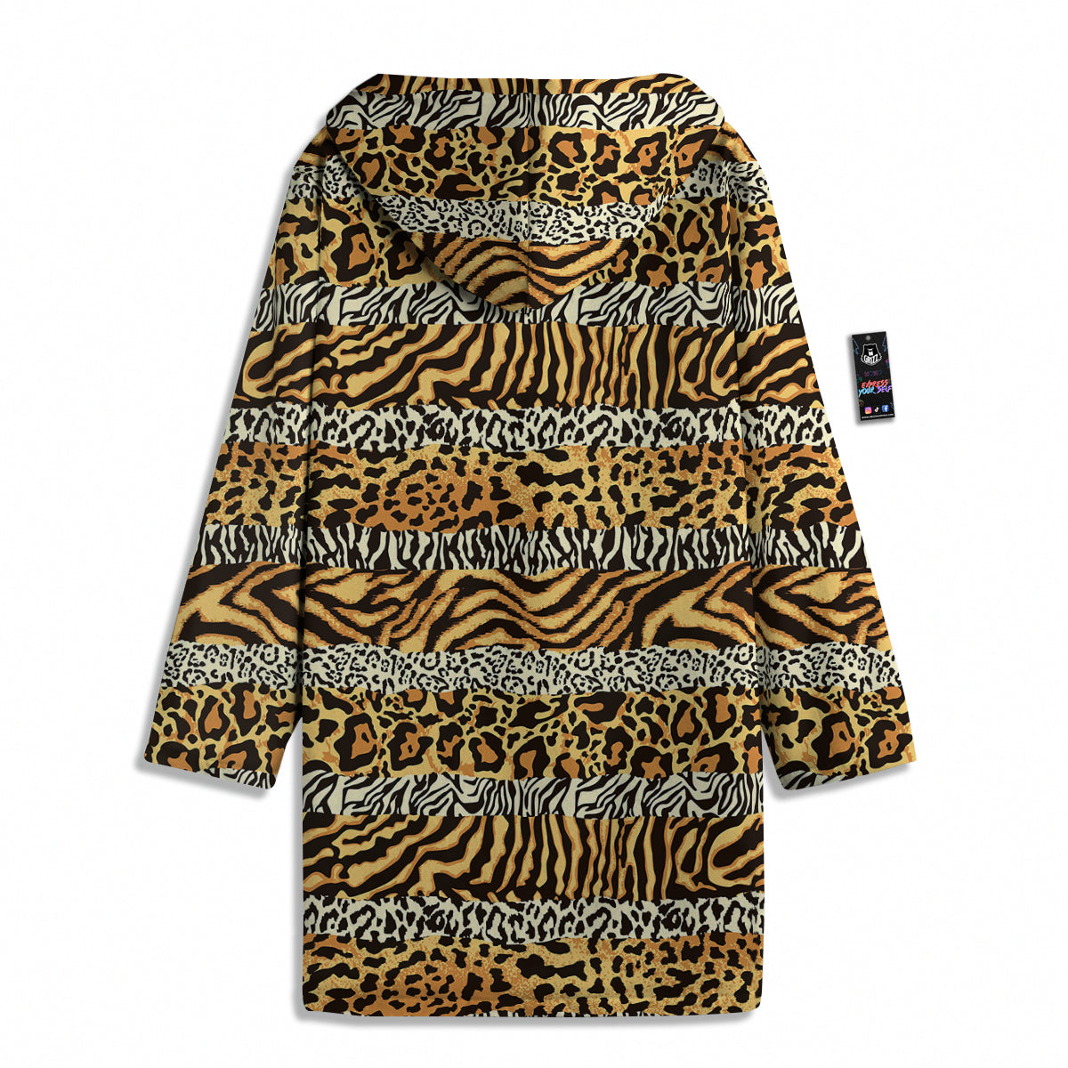 Striped Tiger Skins Print Pattern Men's Windbreaker Jacket-grizzshop